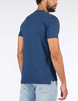 Camiseta manga corta azul estampado frontal Tiffosi Bronson para hombre