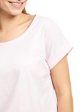 Camiseta Vila Vidreamers Rosa Suave Mujer