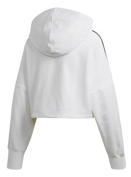 Sudadera Adidas Cropped Hood Blanco Mujer