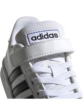 Zapatilla Adidas Grand Court Bco/Negro Unisex