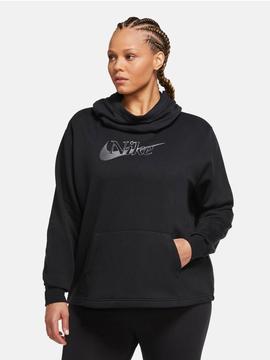 Sudadera Nike Negra Logo Plata Mujer
