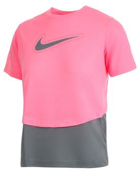 Camiseta Nike Fucsia/Gris Niña