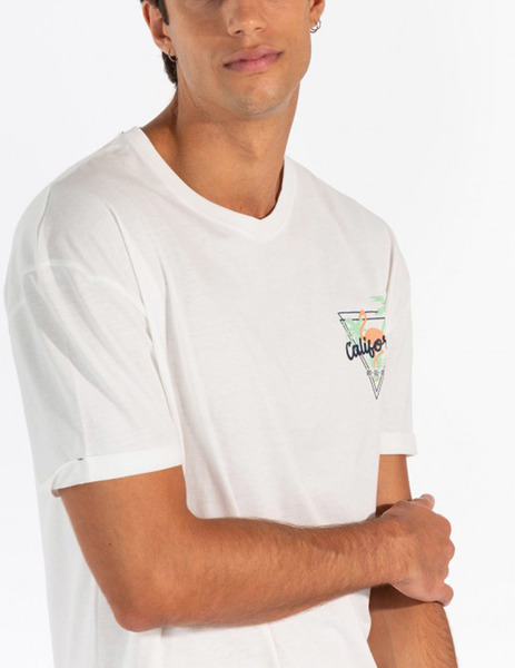 Gallery camiseta blanco manga corta estampado trasero tiffosi lyon para hombre  3 