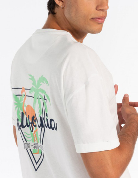 Gallery camiseta blanco manga corta estampado trasero tiffosi lyon para hombre  2 