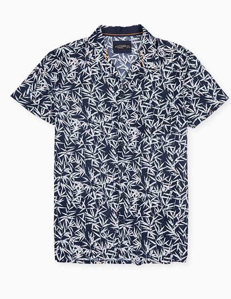 Gallery camisa marino losan  estampado floral manga corta para hombre  1 
