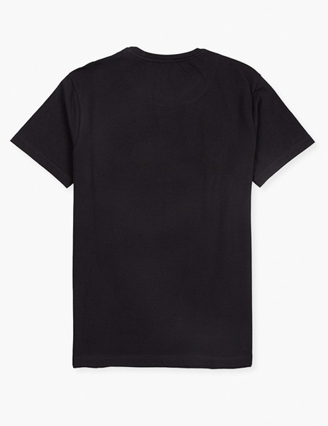 Gallery camiseta negra losan con print en blanco cuello redondo para hombre  2 