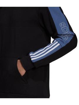 Sudadera Adidas Negro/Azul Hombre