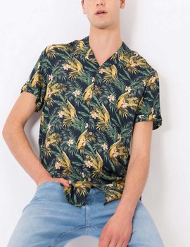 Camisa floral manga corta Tiffosi Kanski para hombre
