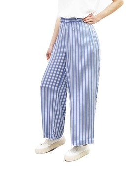 Thumb pantalon azul rayas culotte ichimarrakech con gomas en cintura para mujer  2 