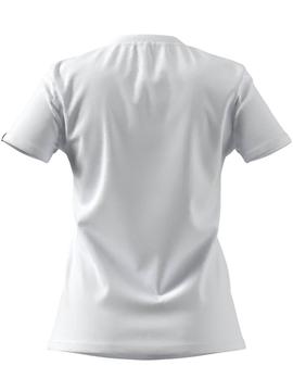 Camiseta Adidas Hojas Blanco Mujer