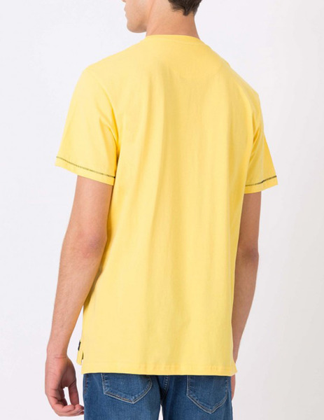 Gallery camiseta amarillo estampado palmeras tiffosi marty para hombre  2 