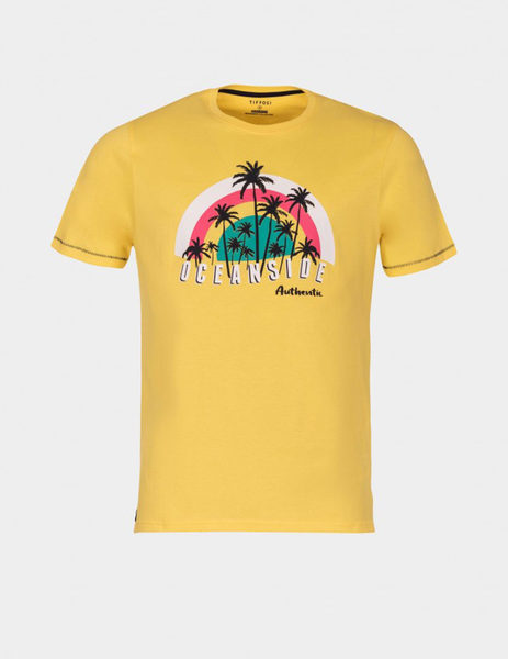 Gallery camiseta amarillo estampado palmeras tiffosi marty para hombre  3 