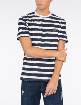 Camiseta marinera franjas manga corta Tiffosi  Loudi para hombre