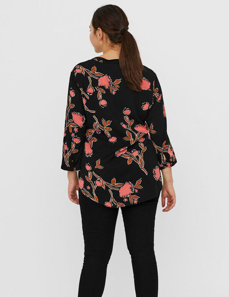 Gallery camisa vero moda curve priebe floral negra pico 34 mujer  2 