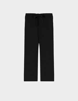 Pantalón negro Tiffosi ancho con lazo y goma en cintura  Rose2 para mujer