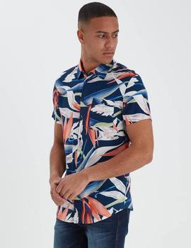 Camisa manga corta BLEND hawai marina para hombre