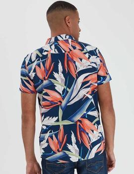 Camisa manga corta BLEND hawai marina para hombre
