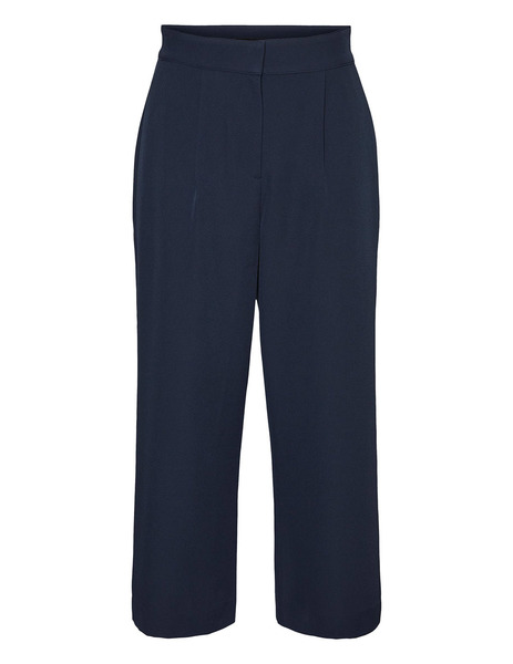 Gallery pantalon culotte azul marino ancho vero moda para mujer