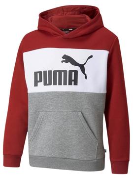 Sudadera Puma ColorBlock Granate/Gris