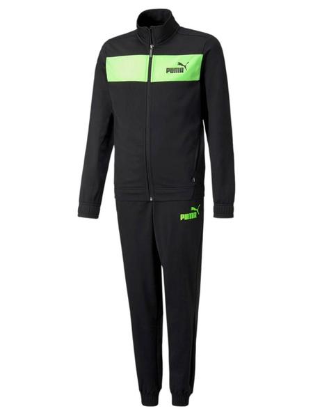 Chandal Poly Suit Negro/Verde Niño
