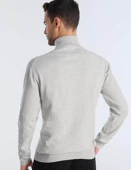 Jersey BENDORFF cuello vuelta básico gris.