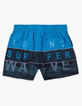 Bañador azul combinado surfer Losan para hombre