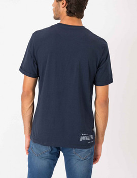 Camiseta azul marino Tiffosi Kerchy geometrico  manga corta para hombre