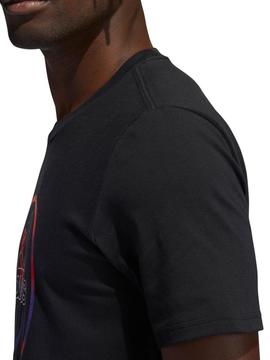 Camiseta Adidas Negra Hombre