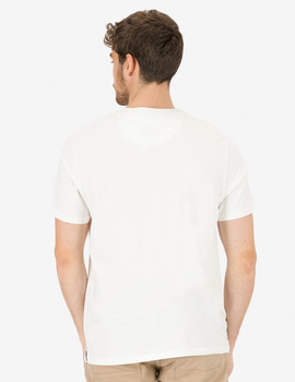 Camiseta blanca Tiffosi Fontana print texto hombre