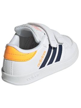 Zapatilla Adidas Breaknet Bco/Azul/Naranja