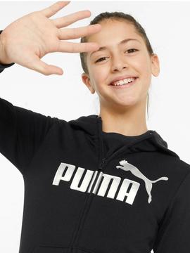 Chaqueta Puma Full-Zip Negro/Plata Niñ@