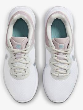 Zapatilla Nike Revolution 6 Bco Mujer