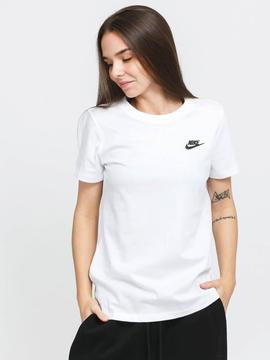 Camiseta Nike Club Bco Mujer