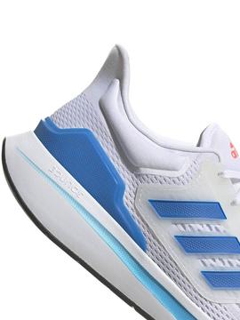 Zapatillas Adidas EQ21 Blanca Azul Hombre