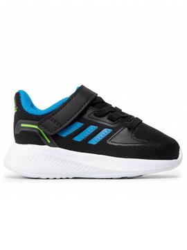 Zapatilla Adidas Runfalcon Negro/Azul Bebe