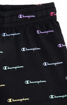 Pantalon Corto Champion Letras Negro/Multi Niña