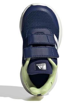 Zapatilla Adidas Tensaur Azul Verde Bebe