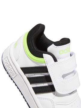 Zapatilla Adidas Hoops Bco/Negro/Verde