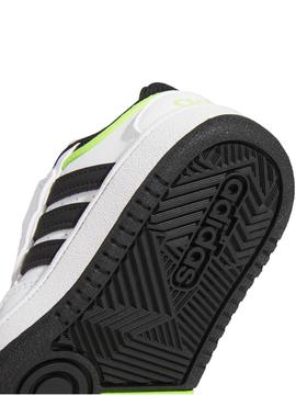 Zapatilla Adidas Hoops Bco/Negro/Verde