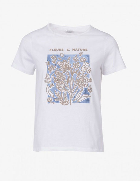 Gallery camiseta blanco floral tiffosi alperce para mujer  2 