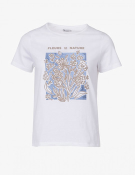 Camiseta blanco floral Tiffosi Alperce para mujer