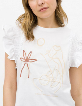 Camiseta blanca Tiffosi  print mediterráneo mujer