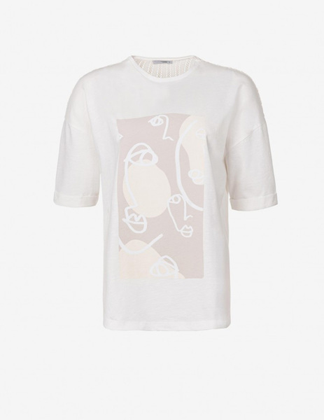 Gallery camiseta blanca oversize tiffosi arabe print mujer  4 