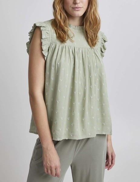 Gallery blusa verde topos byoung felice mujer  7 