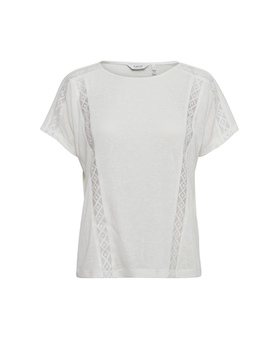 Camiseta blanca Byoung con calados Usia para mujer