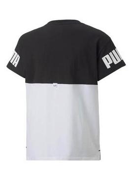 Camiseta Puma Negra Blanca Niña