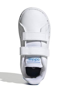 Zapatilla Adidas Advantage Bco/Azul Bebe