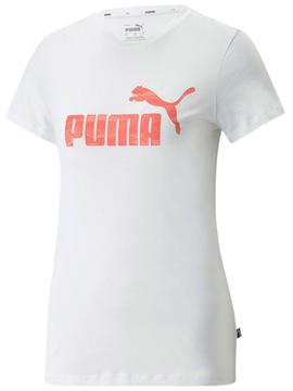 Camiseta Puma Animal Bco/Coral Mujer