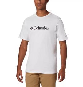 Camiseta Columbia Basic Logo Blanco Hombre