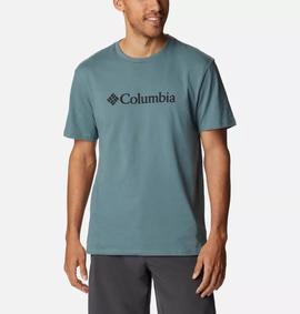 Camiseta Columbia Basic Logo Azul Hombre